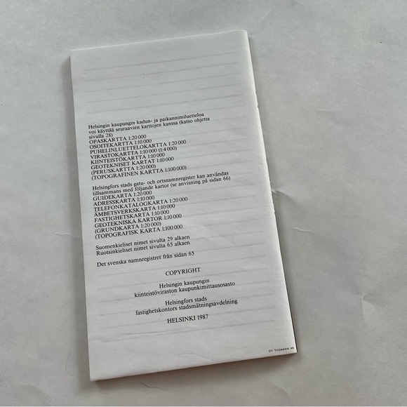 Vintage Helsinki Tourist Map 1987 - Picture 8 of 8